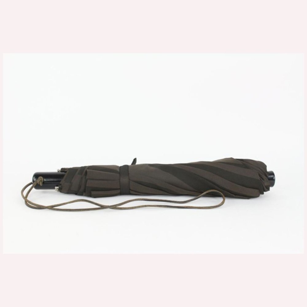 Fendi Brown x Black Pequin Stripe Umbrella 1025f3